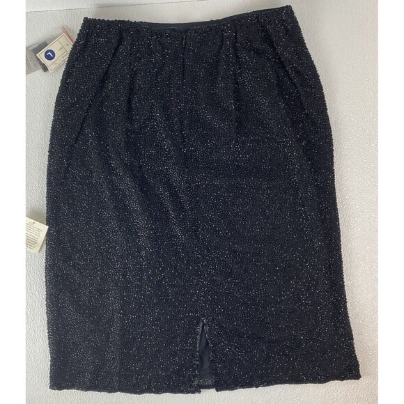 VTG Sean Collection Women L Black Formal Witchy Beaded Skirt ClassicCore NWT - Picture 6 of 14